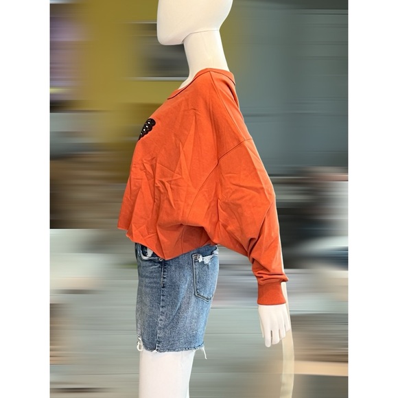 PEACH LOVE CALIFORNIA butterfly CROP top S M L - Picture 7 of 11